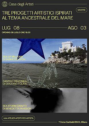 Sabine delafon / benedetta panisson / graziano folata tre progetti artistici ispirati al tema ancestrale del mare